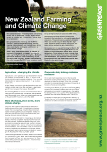 New Zealand Farming and Climate Change