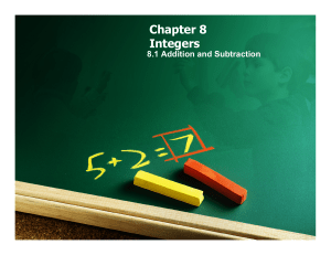 Chapter 8 Integers
