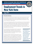 Employment Trends in New York State, August 2013