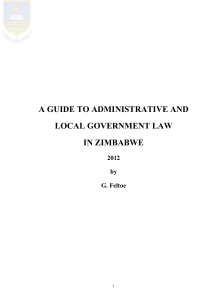 a guide to zimbabwean administrative law