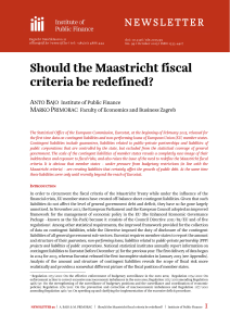 Should the Maastricht fiscal criteria be redefined?