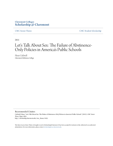 The Failure of Abstinence-Only Policies in America`s Public Schools