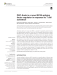 2015 – PKc-theta is a novel sc35 splicing factor regulator in