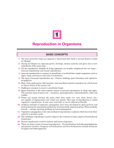 Reproduction in Organisms
