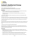 Iceland`s Geothermal Energy - National Geographic Society