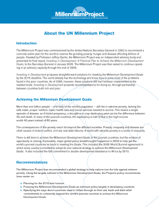About the UN Millennium Project