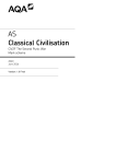 A-level Classical Civilisation Mark scheme Unit 02F - The