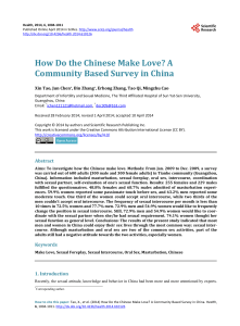 How Do the Chinese Make Love? - Scientific Research Publishing