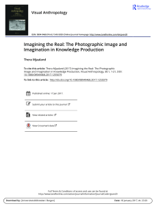 The Photographic Image and Imagination in