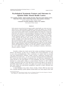 Psychological Treatments Features and Outcomes in Spanish Public