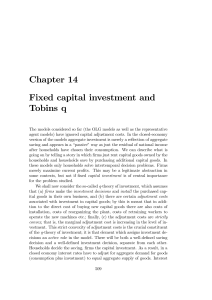 Chapter 14 Fixed capital investment and Tobins q