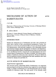 Mechanism of Action of Barbiturates