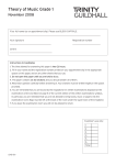 Theory of Music Grade 1 - Trinity College London