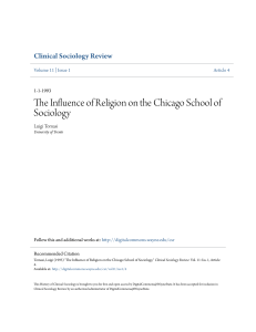 The Influence of Religion on the Chicago School of Sociology