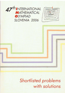 IMO 2006 Shortlisted Problems - International Mathematical Olympiad