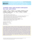 Cerebellar ataxia with elevated cerebrospinal free sialic acid