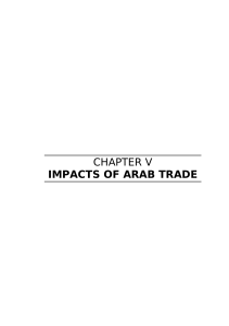 chapter v impacts of arab trade