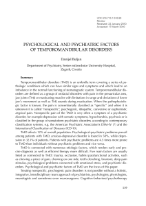 PSYCHOLOGICAL AND PSYCHIATRIC FACTORS OF