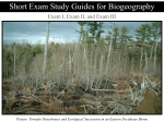 Short Exam Study Guides for Biogeography