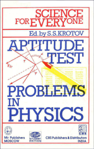Aptitude Test Problems in Physics Science for Everyone by S Krotov