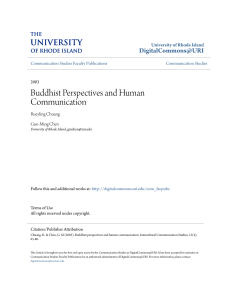 Buddhist Perspectives and Human Communication