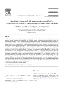 Quantitative microbial risk assessment exemplified by