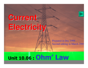 Ohm` Law - SuccessTutor