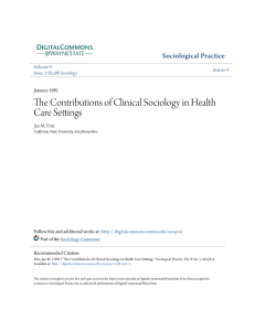 The Contributions of Clinical Sociology in Health