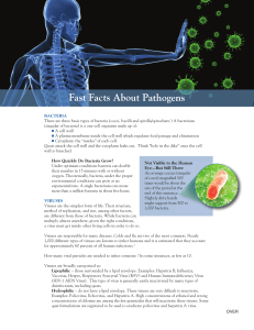 Fast Facts About Pathogens