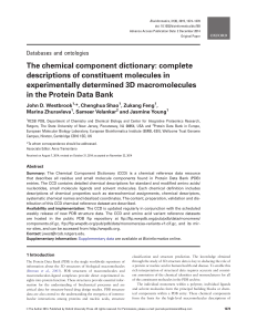 The chemical component dictionary: complete