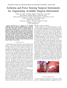 Ischemia and Force Sensing Surgical Instruments for