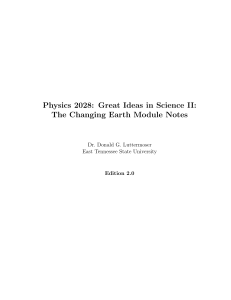 The Changing Earth Atmosphere