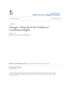 Damages: A Remedy for the Violation of Constitutional Rights