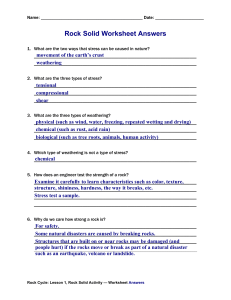 Rock Solid Worksheet Answers