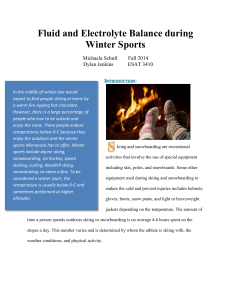 Fluid and Electrolyte Balance during Winter Sports