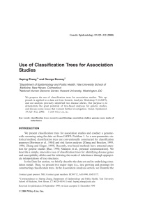 Use of classification trees for association studies