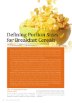Defining Portion Sizes for Breakfast Cereals