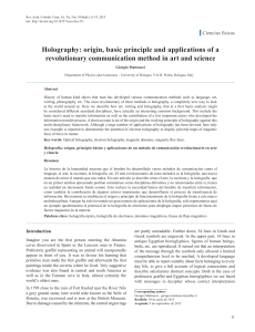 Holography: origin, basic principle and applications of a