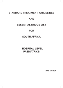 Standard Treatment Guidelines and essential