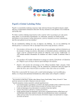 PepsiCo Global Labeling Policy