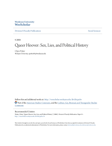 Queer Hoover: Sex, Lies, and Political History