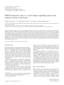 HSP70 expression: does it a novel fatigue signalling factor