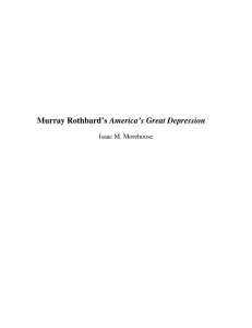 Murray Rothbard`s America`s Great Depression
