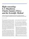 SI Hayakawa, Charles Sanders Peirce and the Scientific Method