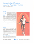 Theoretical and Practical Issues for Plyometric Training