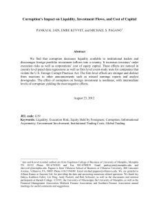 Corruption`s Impact on Liquidity, Investment