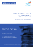 GCE AS/A Economics Specification (From 2015 - WALES