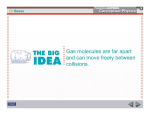 Gas molecules are far apart and can move freely between collisions.