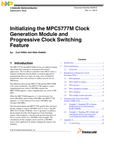 AN4812, Initializing the MPC5777M Clock Generation Module and