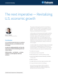The next imperative - Revitalizing US economic growth